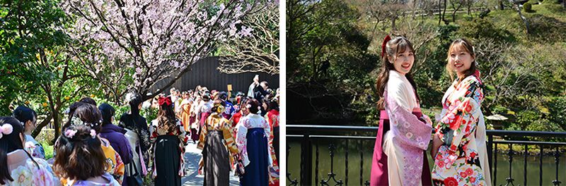 （写真）ホテル椿山荘東京の日本庭園にて